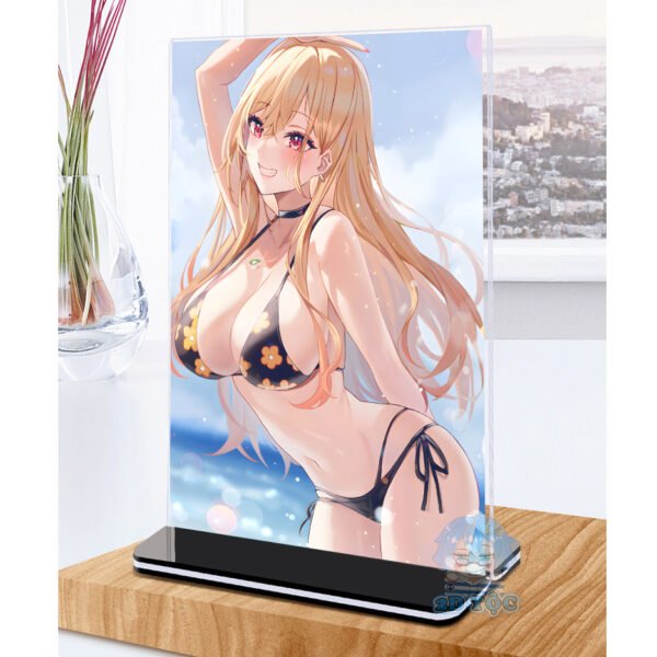 Khung ảnh Mica trong suốt Kích thước A4,A5 In hình Kitagawa Marin (1) Anime Manga My Dress-Up Darling đế lùa màu đen