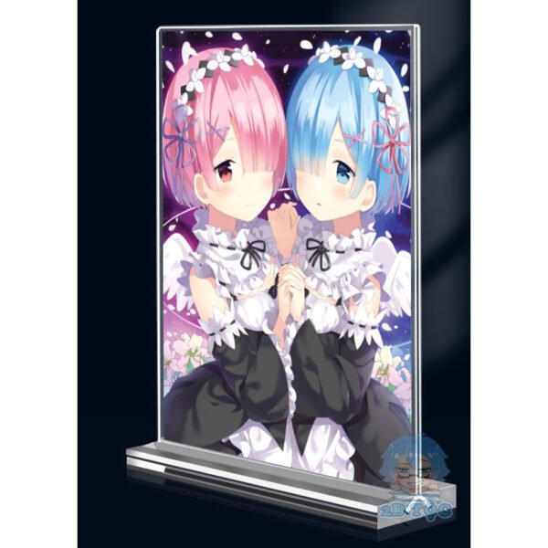 shopee-18583112174-2 Khung ảnh Mica trong suốt Kích thước A4,A5 In hình Rem (1) Anime Manga Light Novel Re:Zero đế lùa dày trong suốt