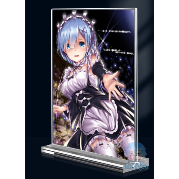 shopee-18583112174-3 Khung ảnh Mica trong suốt Kích thước A4,A5 In hình Rem (1) Anime Manga Light Novel Re:Zero đế lùa dày trong suốt