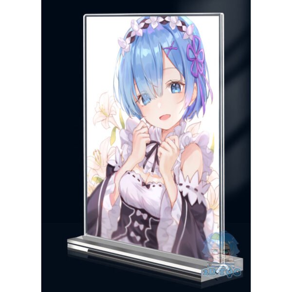 shopee-18583112174-4 Khung ảnh Mica trong suốt Kích thước A4,A5 In hình Rem (1) Anime Manga Light Novel Re:Zero đế lùa dày trong suốt