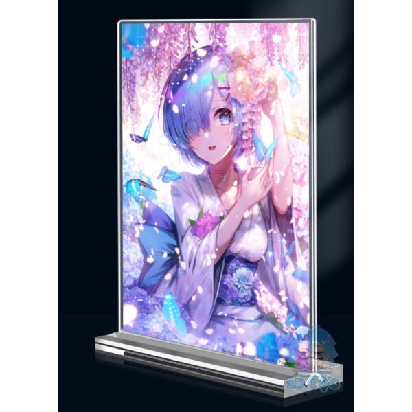shopee-18583112174-6 Khung ảnh Mica trong suốt Kích thước A4,A5 In hình Rem (1) Anime Manga Light Novel Re:Zero đế lùa dày trong suốt