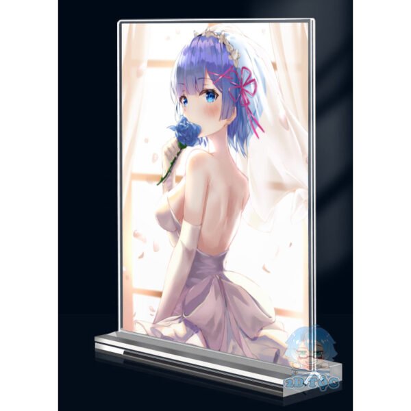 shopee-18583112174-8 Khung ảnh Mica trong suốt Kích thước A4,A5 In hình Rem (1) Anime Manga Light Novel Re:Zero đế lùa dày trong suốt