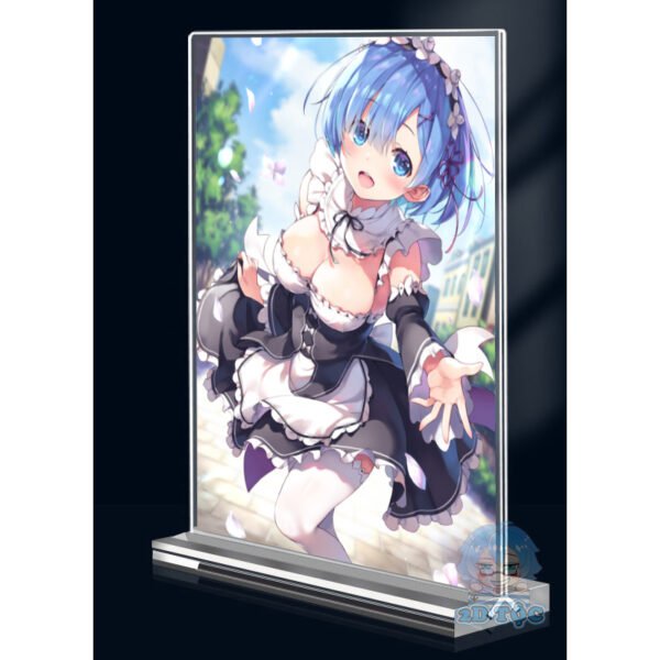 shopee-18583112174-9 Khung ảnh Mica trong suốt Kích thước A4,A5 In hình Rem (1) Anime Manga Light Novel Re:Zero đế lùa dày trong suốt