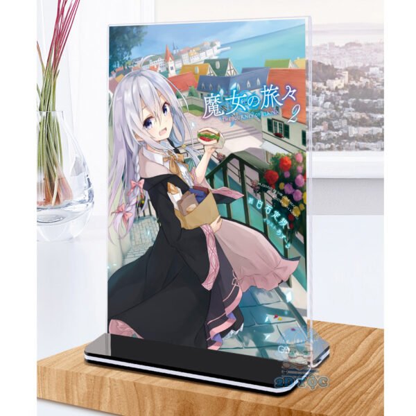 Khung ảnh Mica trong suốt Kích thước A4,A5 In hình Anime Manga Light Novel Hành trình của Elaina đế lùa màu đen