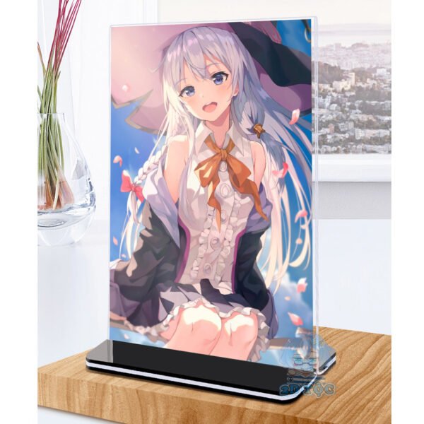 Khung ảnh Mica trong suốt Kích thước A4,A5 In hình Anime Manga Light Novel Hành trình của Elaina đế lùa màu đen