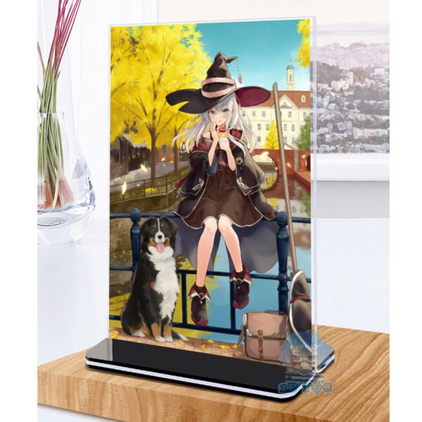 Khung ảnh Mica trong suốt Kích thước A4,A5 In hình Anime Manga Light Novel Hành trình của Elaina đế lùa màu đen