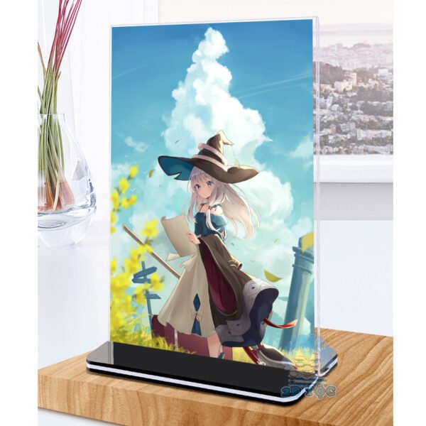 Khung ảnh Mica trong suốt Kích thước A4,A5 In hình Anime Manga Light Novel Hành trình của Elaina đế lùa màu đen