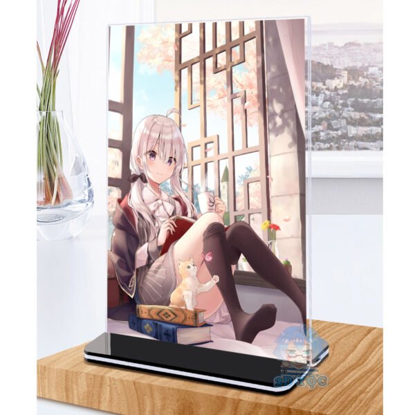 Khung ảnh Mica trong suốt Kích thước A4,A5 In hình Anime Manga Light Novel Hành trình của Elaina đế lùa màu đen