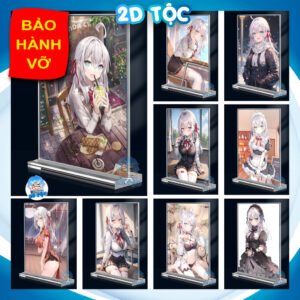 Khung ảnh Mica trong suốt Kích thước A4,A5 In hình Anime Manga Light Novel Arya Bàn Bên đế lùa dày trong suốt