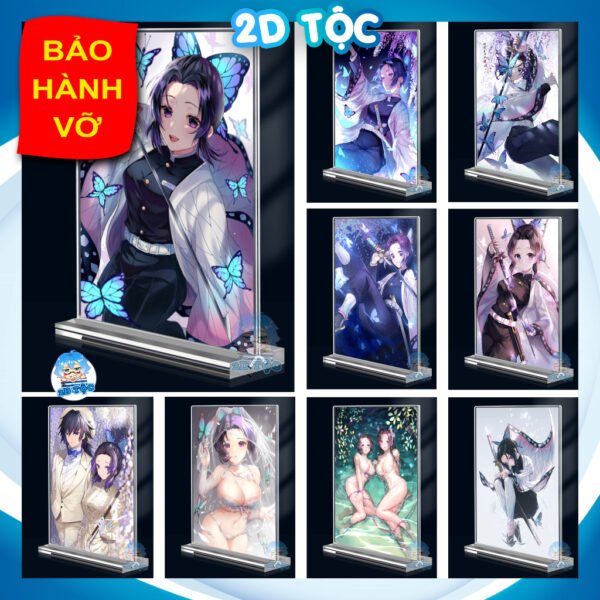 Khung ảnh Mica trong suốt Kích thước A4,A5 In hình Kochou Shinobu (1) Anime Manga Kimetsu No Yaiba đế lùa dày trong suốt