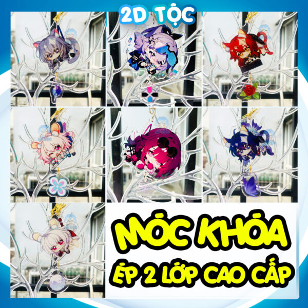 Móc Khóa Mica Trong Suốt Ép 2 Lớp cao cấp Game Honkai: Star Rail (2) – Phụ Kiện Anime By 2D Tộc Shop