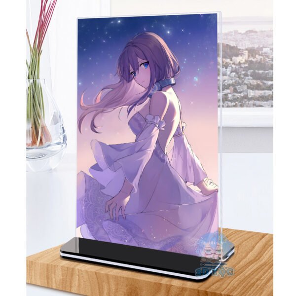 Khung ảnh Mica trong suốt Kích thước A4,A5 In hình Nakano Miku (1) Anime Manga Nhà Có 5 Nàng Dâu đế lùa màu đen