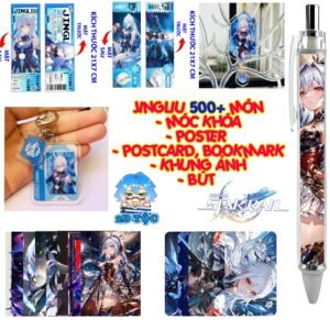 Tổng hợp Poster Postcard Móc khóa Standee Khung ảnh Bút Jingliu Kính Lưu Game Honkai: Star Rail - 2D Tộc Shop