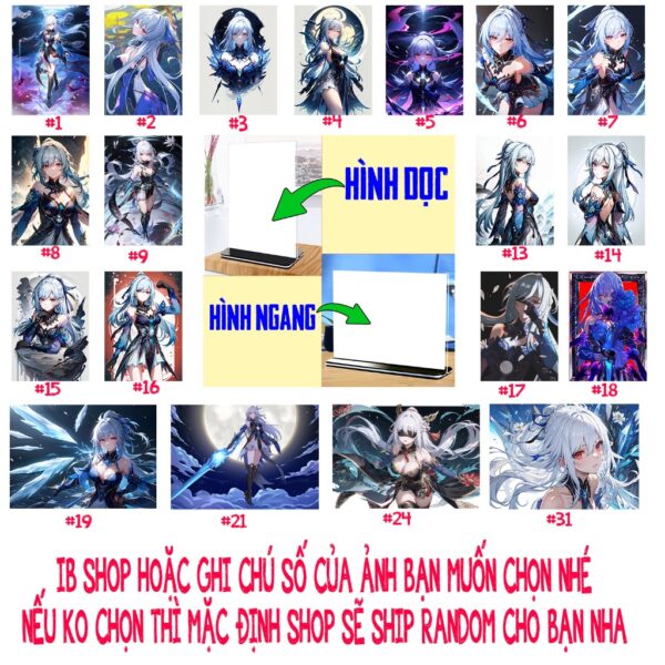 shopee-19093664090-3 Tổng hợp Poster Postcard Móc khóa Standee Khung ảnh Bút Jingliu Kính Lưu Game Honkai: Star Rail - 2D Tộc Shop