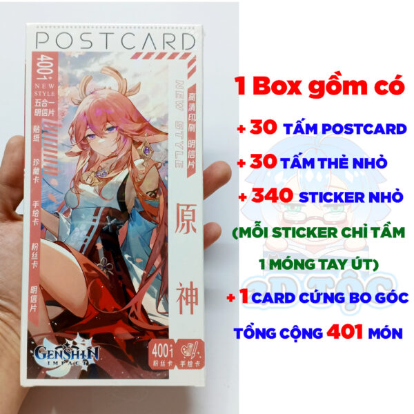 Hộp ảnh 340-1660 cái Postcard LOMO Sticker Yae Miko Game Genshin Impact - Hộp ảnh LOMO 2D Tộc Shop
