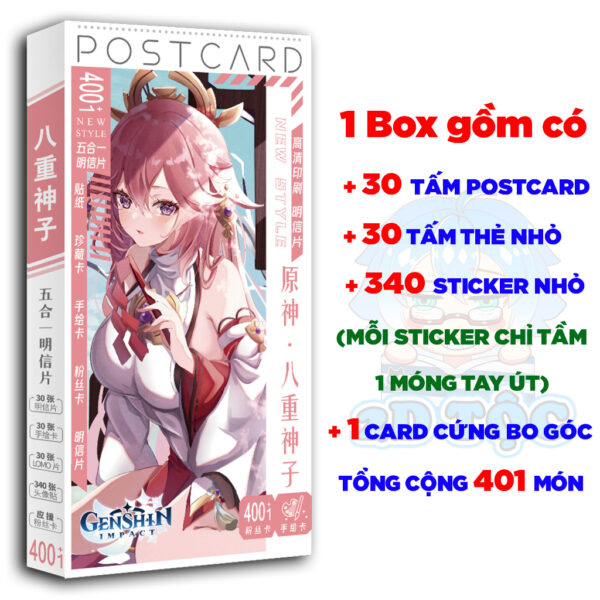 Hộp ảnh 340-1660 cái Postcard LOMO Sticker Yae Miko Game Genshin Impact - Hộp ảnh LOMO 2D Tộc Shop