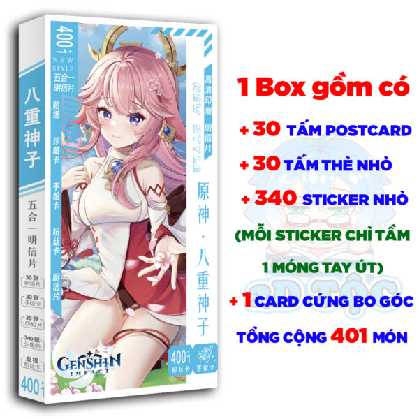 Hộp ảnh 340-1660 cái Postcard LOMO Sticker Yae Miko Game Genshin Impact - Hộp ảnh LOMO 2D Tộc Shop