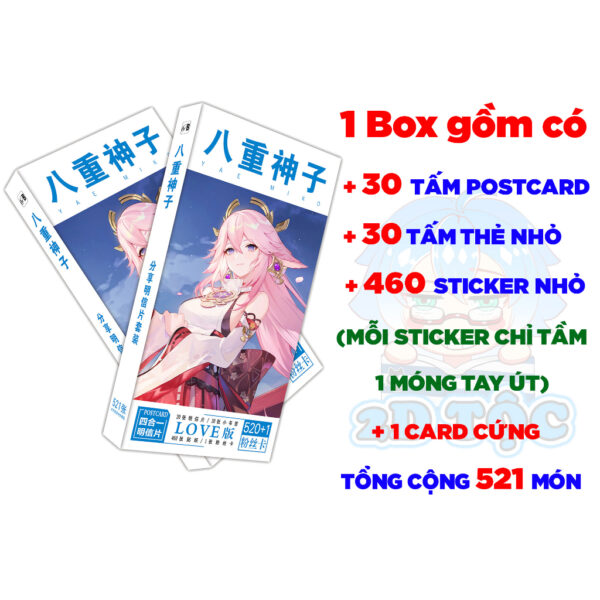 Hộp ảnh 340-1660 cái Postcard LOMO Sticker Yae Miko Game Genshin Impact - Hộp ảnh LOMO 2D Tộc Shop