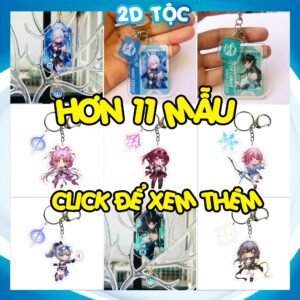 Móc Khóa Mica Trong Suốt Ép 2 Lớp cao cấp Chùm 2 miếng Game Honkai: Star Rail  – Phụ Kiện Anime By 2D Tộc Shop