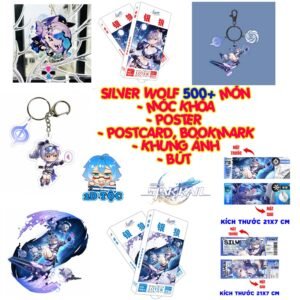 Tổng hợp Poster Postcard Móc khóa Standee Khung ảnh Bút Silver Wolf Game Honkai Star Rail - 2D Tộc Shop