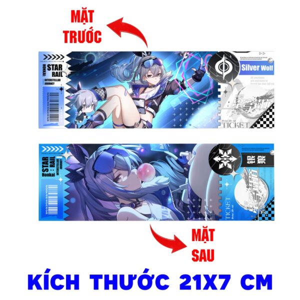 shopee-19386866797-8 Tổng hợp Poster Postcard Móc khóa Standee Khung ảnh Bút Silver Wolf Game Honkai Star Rail - 2D Tộc Shop