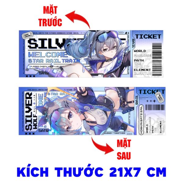 shopee-19386866797-9 Tổng hợp Poster Postcard Móc khóa Standee Khung ảnh Bút Silver Wolf Game Honkai Star Rail - 2D Tộc Shop