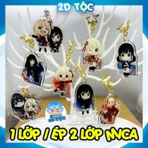 Móc Khóa Mica Trong suốt In 2 Mặt Sắc Nét Anime Lycoris Recoil – Phụ Kiện Anime By 2D Tộc Shop