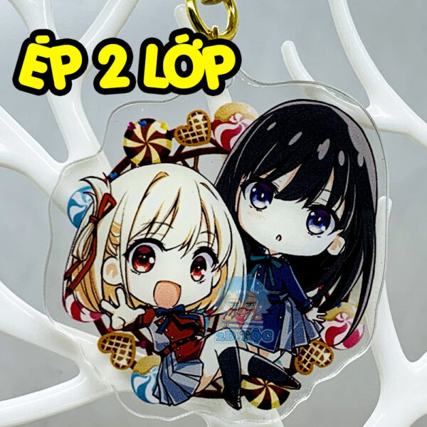 Móc Khóa Mica Trong suốt In 2 Mặt Sắc Nét Anime Lycoris Recoil – Phụ Kiện Anime By 2D Tộc Shop