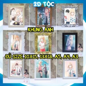 Khung Ảnh TreoTường,Để Bàn 10x15,13x18,A5,A4,A3 Mặt Mica Sống Cùng Em Kế Gimai Seikatsu - kèm chân đế/Đinh 3 chân-2D Tộc