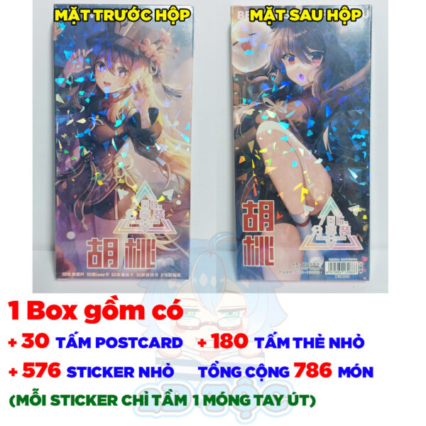 Hộp ảnh 340-1660 cái Postcard LOMO Sticker Hutao Game Genshin Impact - Hộp ảnh LOMO 2D Tộc Shop