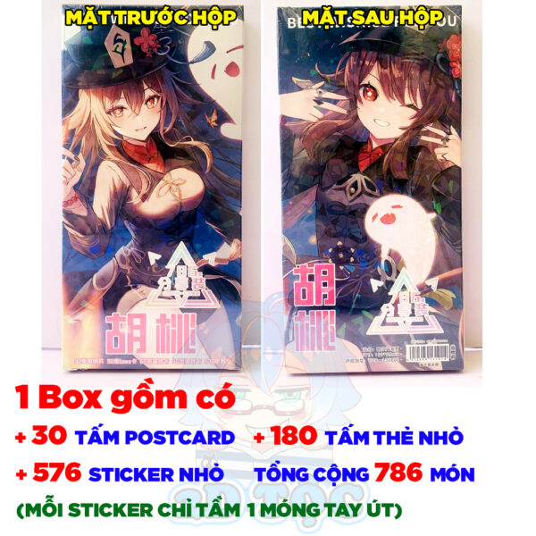 Hộp ảnh 340-1660 cái Postcard LOMO Sticker Hutao Game Genshin Impact - Hộp ảnh LOMO 2D Tộc Shop