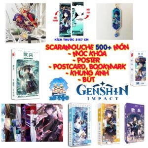 Tổng hợp Poster Postcard Móc khóa Standee Khung ảnh Bút Scaramouche Game Genshin Impact - 2D Tộc Shop