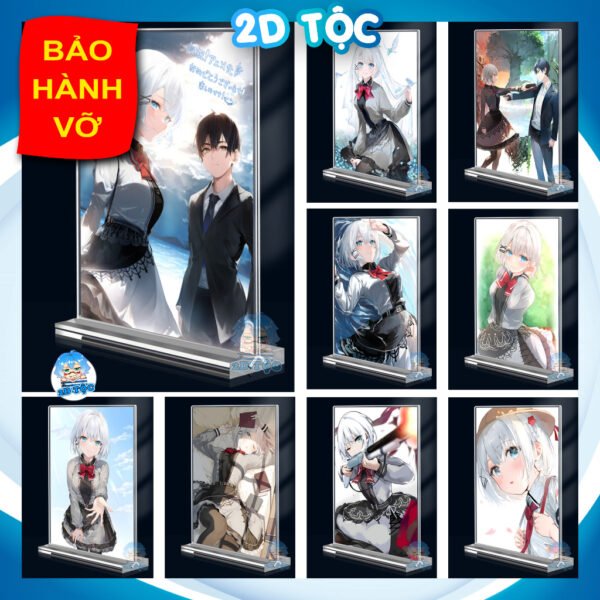 Khung ảnh Mica trong suốt Kích thước A4,A5 In hình Anime Manga Light Novel Thám tử đã chết (1) đế lùa dày trong suốt