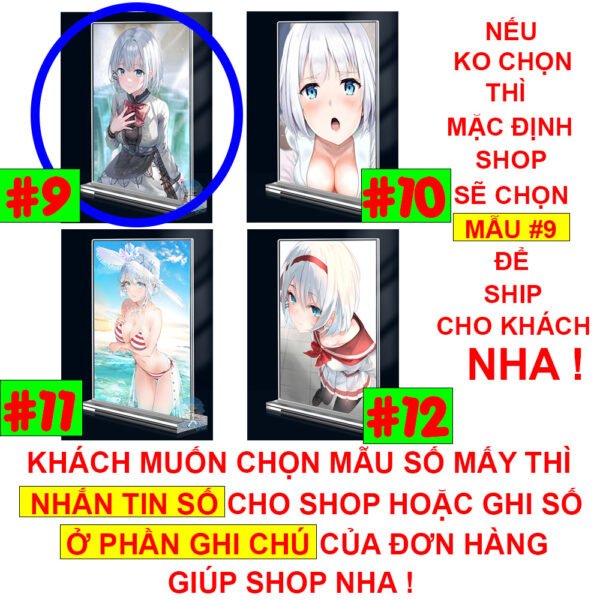 Khung ảnh Mica trong suốt Kích thước A4,A5 In hình Anime Manga Light Novel Thám tử đã chết (1) đế lùa dày trong suốt