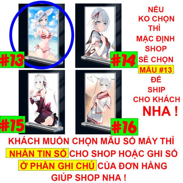 Khung ảnh Mica trong suốt Kích thước A4,A5 In hình Anime Manga Light Novel Thám tử đã chết (1) đế lùa dày trong suốt
