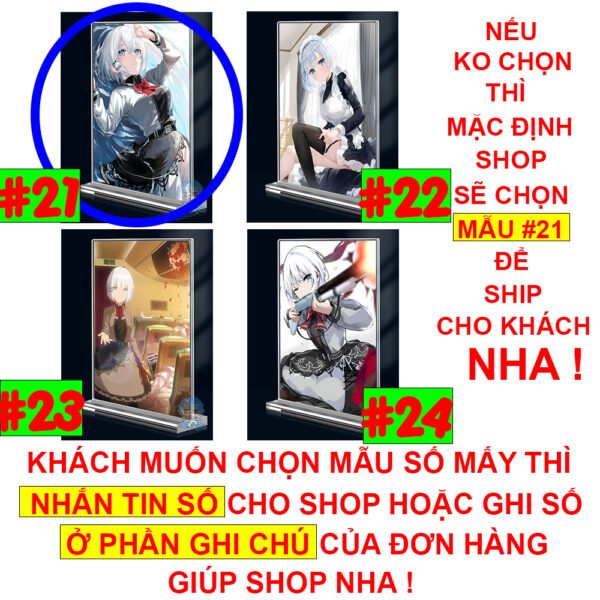 Khung ảnh Mica trong suốt Kích thước A4,A5 In hình Anime Manga Light Novel Thám tử đã chết (1) đế lùa dày trong suốt