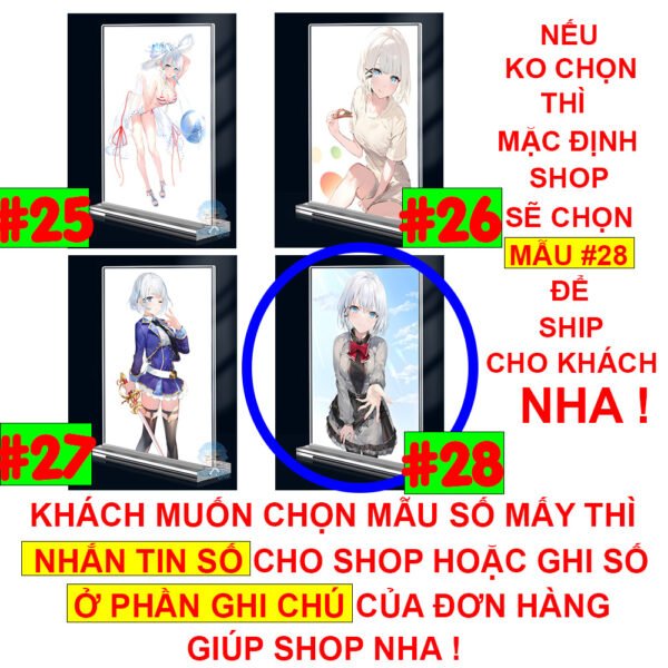 Khung ảnh Mica trong suốt Kích thước A4,A5 In hình Anime Manga Light Novel Thám tử đã chết (1) đế lùa dày trong suốt