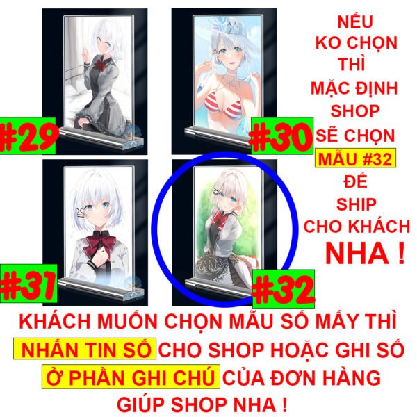 Khung ảnh Mica trong suốt Kích thước A4,A5 In hình Anime Manga Light Novel Thám tử đã chết (1) đế lùa dày trong suốt