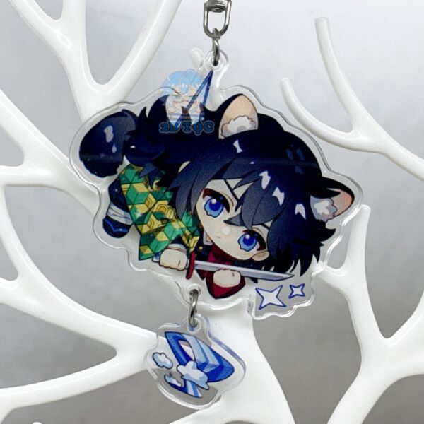 Móc Khóa Mica Trong Suốt Ép 2 Lớp Mica cao cấp Anime Manga Kimetsu no Yaiba Thanh Gươm Diệt Quỷ - 2D Tộc Shop