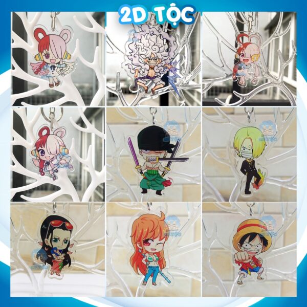 shopee-19864106286-1 Móc Khóa Mica Trong suốt In 2 Mặt Sắc Nét Nhân vật Uta,Luffy,.. Anime Manga One Piece – Phụ Kiện Anime By 2D Tộc Shop