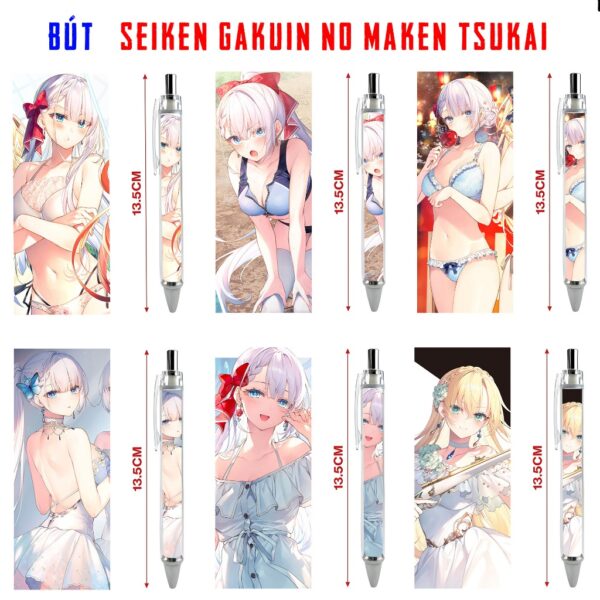 Bút viết In hình Seiken Gakuin no Maken Tsukai  - Hình in sắc nét - Bút Gel ngòi 0.5mm by 2D Tộc Shop