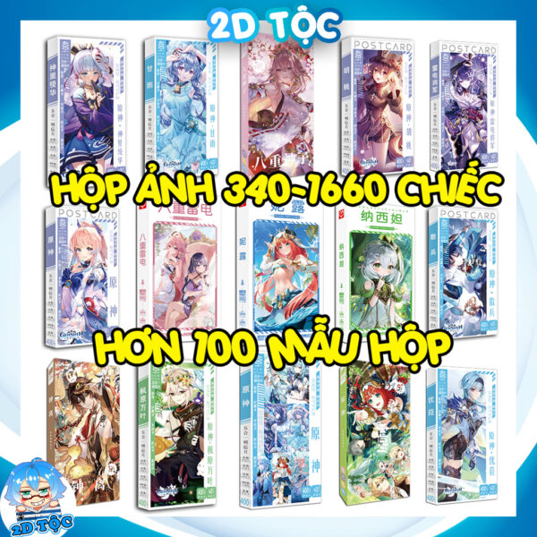 shopee-19978840254-1 Hộp ảnh 340-1660 cái Postcard LOMO Sticker Game Genshin Impact - Hộp ảnh LOMO 2D Tộc Shop