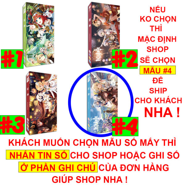 shopee-19978840254-4 Hộp ảnh 340-1660 cái Postcard LOMO Sticker Game Genshin Impact - Hộp ảnh LOMO 2D Tộc Shop