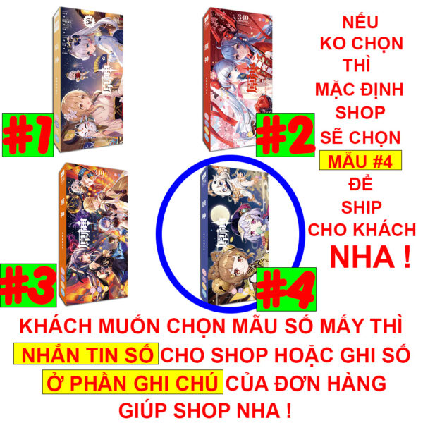 shopee-19978840254-5 Hộp ảnh 340-1660 cái Postcard LOMO Sticker Game Genshin Impact - Hộp ảnh LOMO 2D Tộc Shop