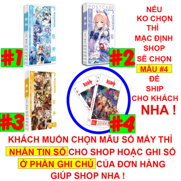 shopee-19978840254-6 Hộp ảnh 340-1660 cái Postcard LOMO Sticker Game Genshin Impact - Hộp ảnh LOMO 2D Tộc Shop