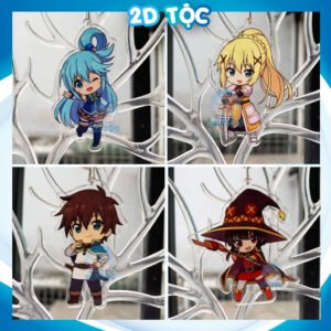 Móc Khóa Mica Trong Suốt In 2 Mặt Sắc Nét Anime Manga Konosuba Kono Subarashii Sekai ni Shukufuku wo! – 2D Tộc Shop