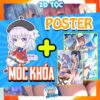 [COMBO POSTER + MÓC KHÓA] Set 2 poster A3,A4 chất lượng cao in theo yêu cầu - kèm móc khóa Anime cực xịn - 2D Tộc Shop
