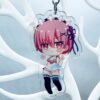 Móc Khóa Mica Trong Suốt Ép 2 Lớp Mica cao cấp Anime Manga Light Novel Re:Zero (Ram, Rem, Emilia) - 2D Tộc Shop
