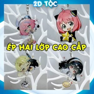 Móc Khóa Mica Trong suốt In 2 Mặt Sắc Nét Anime Manga Spy x Family Gia Đình Điệp Viên - Phụ kiện Anime by 2D Tộc Shop