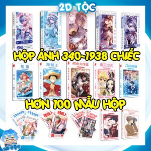 Hộp ảnh 340-1938 cái Postcard LOMO Sticker Anime Manga Light Novel Tổng hợp Chainsaw Man, One Piece, Genshin Impact...